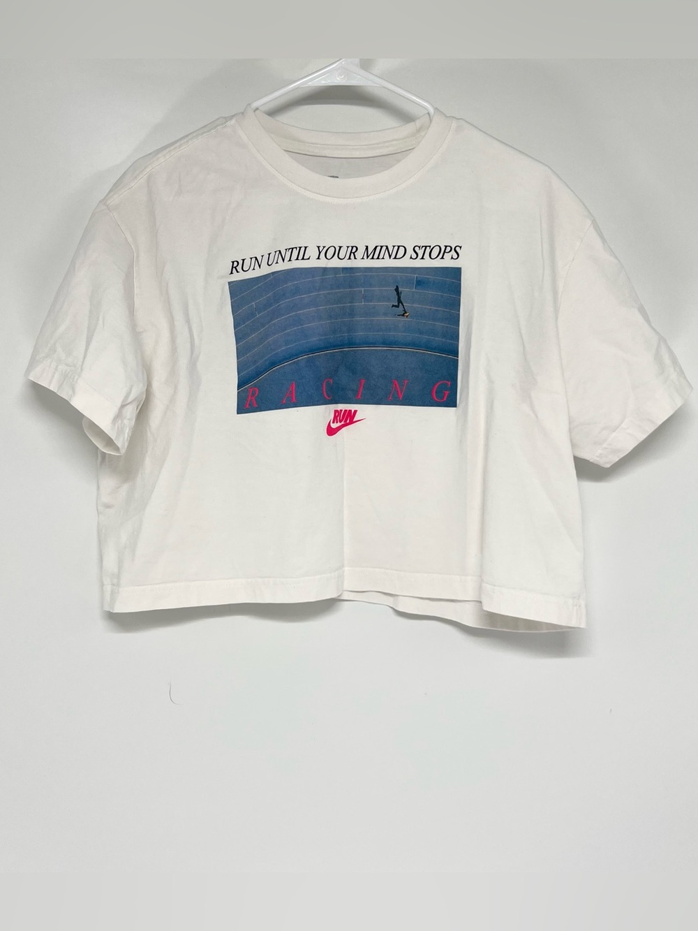 Nike cropped t shirt large women’s